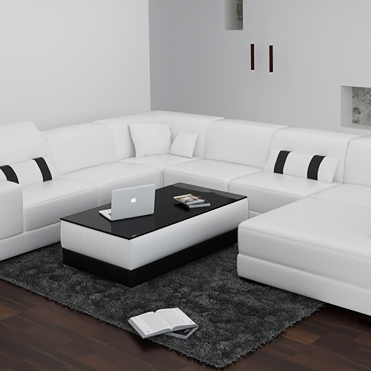 Vivan Interio New Modern Design Home, Elegant Leather Living Room Set